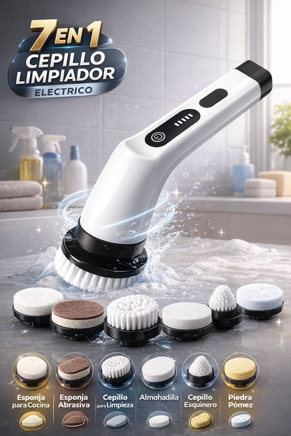 Cepillo De Limpieza Electrico 7 En 1